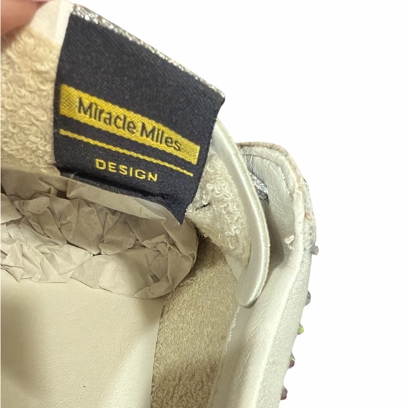 MiiM Rhinestone Sneakers Size 8.5 Gray White Lace Up Low Top Sparkle NEW - Picture 10 of 13